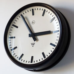 Pragotron Industrial Clock, Vintage Factory Clock, Bakelite, Explosion Proof