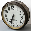 Industrial Clock - double sided German Factory Clock