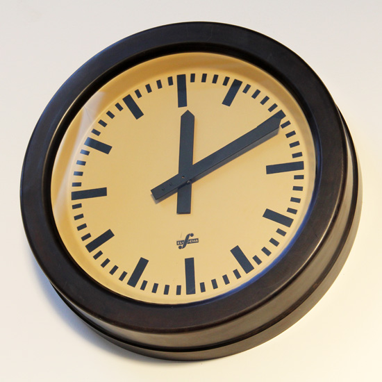 Elfema Industrial Clock Bakelite