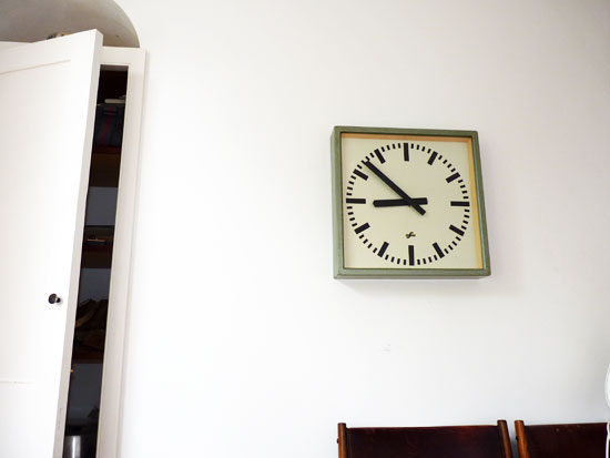 Communist Clock Elfema Square Communist Vintage Industrial Factory 1960 Clock