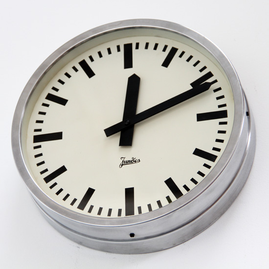 JUNDES Aluminium 30cm Vintage Industrial Factory Clock 1950