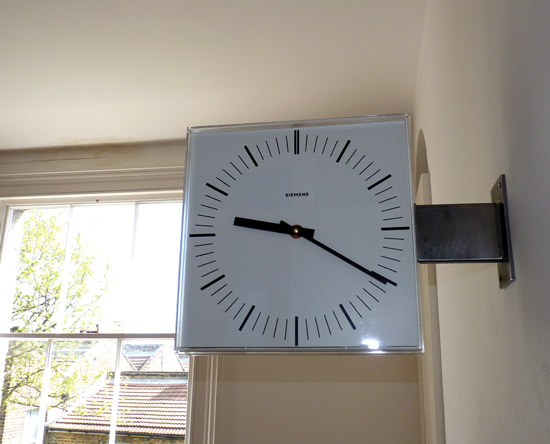Siemens Double Sided Vintage German Industrial Factory Station Clock