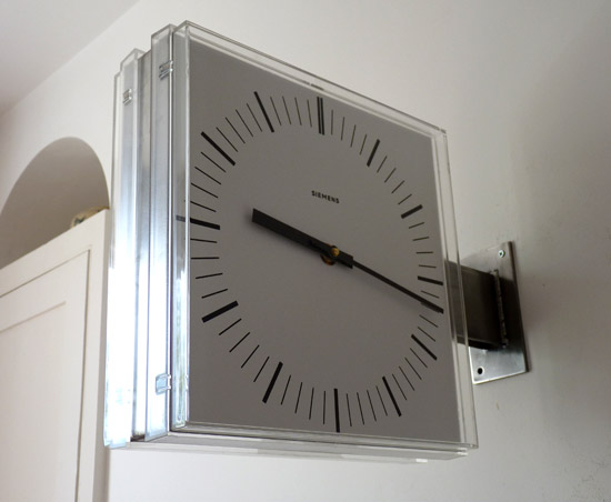 Siemens Double Sided Vintage German Industrial Factory Station Clock