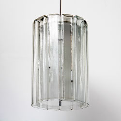 VIntage Glass Ceiling Light by Doria Germany
