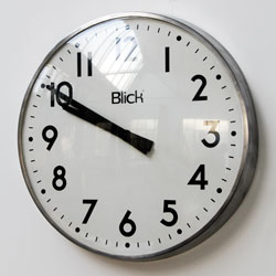 Blick Vintage Industrial Clock, Factory Clock