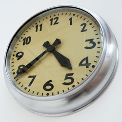 Bohmeier Vintage Industrial Clock, Factory Clock