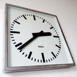 Industrial Clock - DeTeWe - German Station Clock 1960s FOR SALE UK