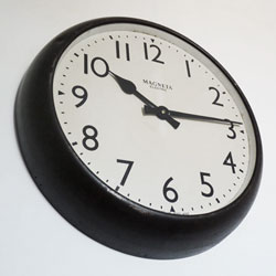 industrial clock -magneta - vintage factory clock 1950s