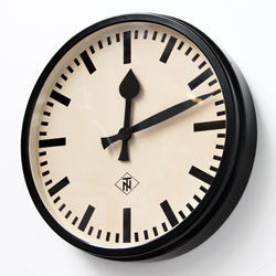tn Industrial Clock, Bakelite Factory Clock, 