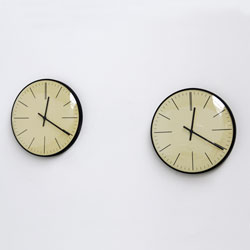 Vintage factory clock, industrial clock - Schauer, German, 1960s