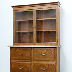 haberdashery cupboard and drawers, english oak, edwardian
