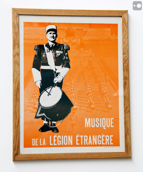 vintage original french poster 1960s - music of the foreign legion
