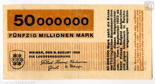 Herbert Bayer, Bauhaus Graphic Design, Typography - Weimar banknote 1923