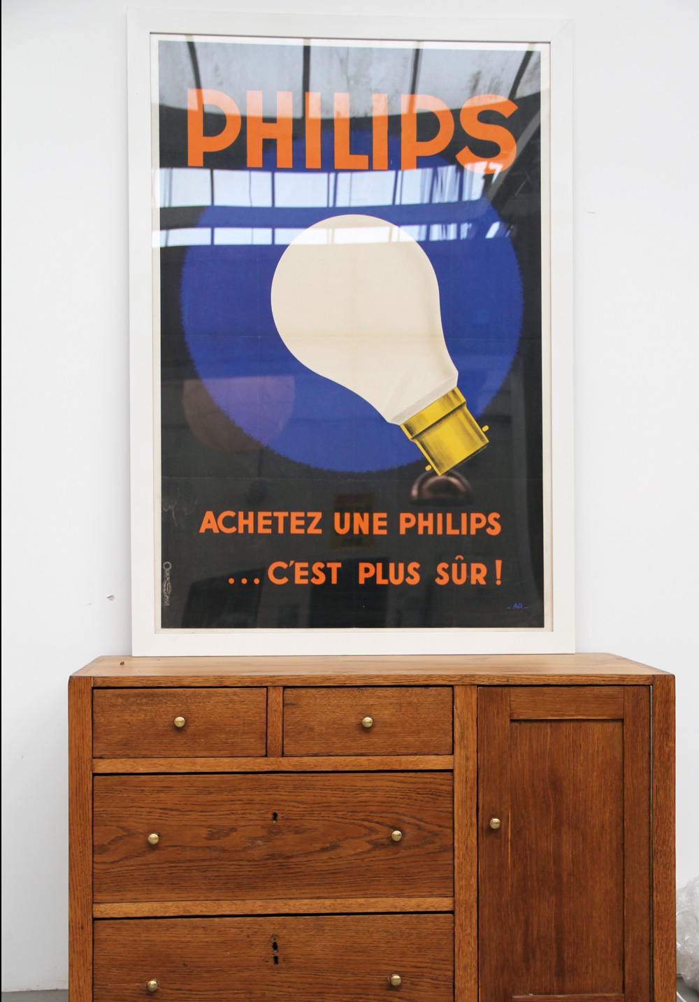 IOriginal French Philips advertising poster 1950s' Lithograph, Linen backed