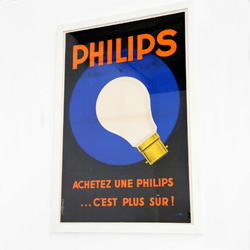 Philips lithograph advertising poster 1950