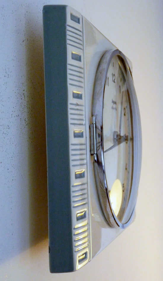 Dugena Electric 1960 Ceramic German Kitchen Clock